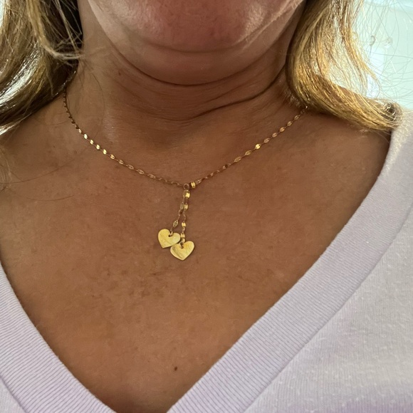 10k yellow gold dainty heart necklace ❤️ - Picture 11 of 11